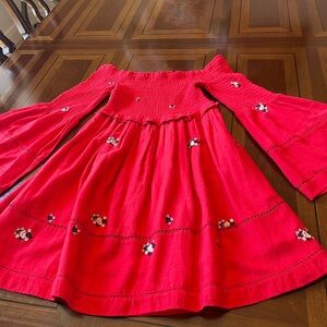 Red free people dress